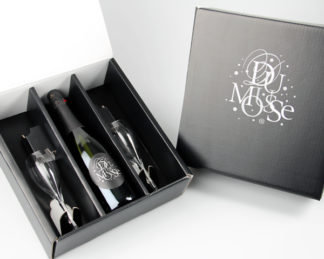 Coffret 1 bouteille Dumousse et 2 verres Cave Eddy Dumoulin